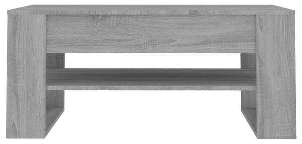 Szürke sonoma színű szerelt fa dohányzóasztal 102 x 55 x 45 cm