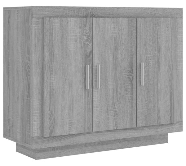 Szürke sonoma szerelt fa tálalószekrény 92x35x75 cm