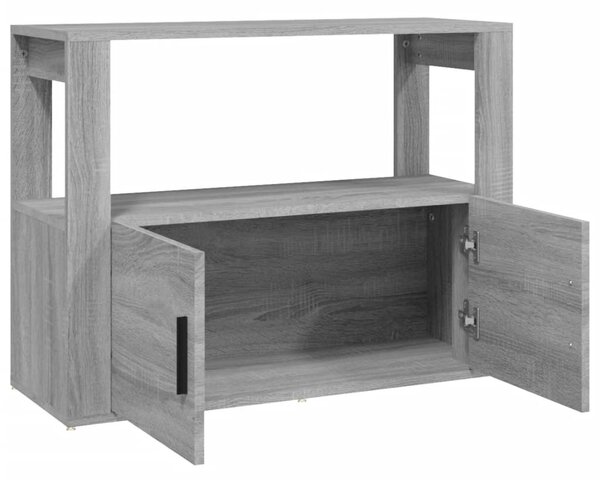 Szürke sonoma színű szerelt fa tálalószekrény 80x30x60 cm