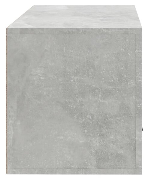 Betonszürke szerelt fa fali cipőszekrény 70 x 35 x 38 cm