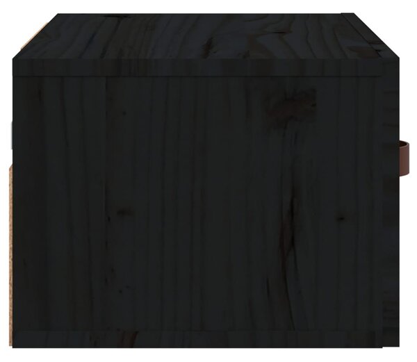 2 db fekete falra szerelhető éjjeliszekrény 40 x 29,5 x 22 cm
