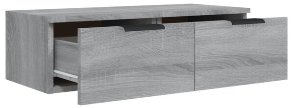 2 db szürke sonoma szerelt fa fali szekrény 68 x 30 x 20 cm