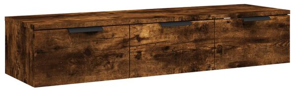 Füstös tölgy színű szerelt fa faliszekrény 102 x 30 x 20 cm