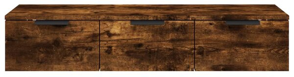 Füstös tölgy színű szerelt fa faliszekrény 102 x 30 x 20 cm