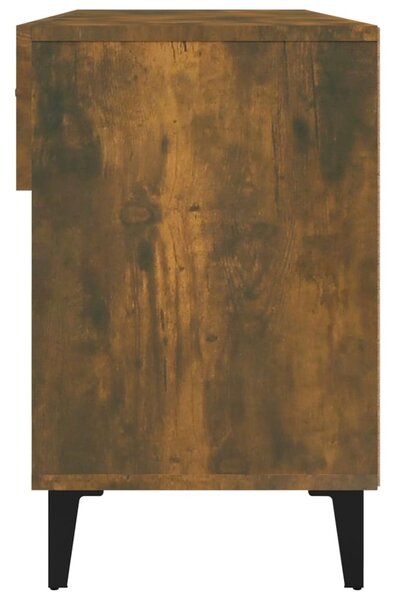 Füstös tölgyszínű szerelt fa cipősszekrény 102 x 35 x 55 cm