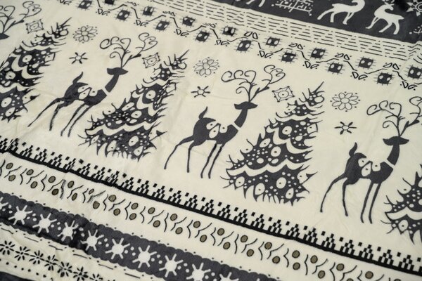 Mikroplüss ágyneműhuzat WINTER DEER szürke Ágyneműhuzat mérete: 70 x 90 cm | 140 x 220 cm