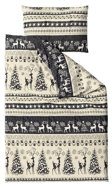 Mikroplüss ágyneműhuzat WINTER DEER szürke Ágyneműhuzat mérete: 70 x 90 cm | 140 x 220 cm