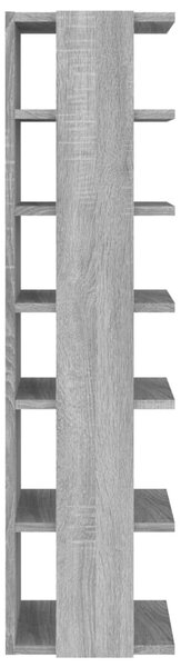 2 db szürke sonoma színű szerelt fa cipőtartó 27,5x27x102 cm