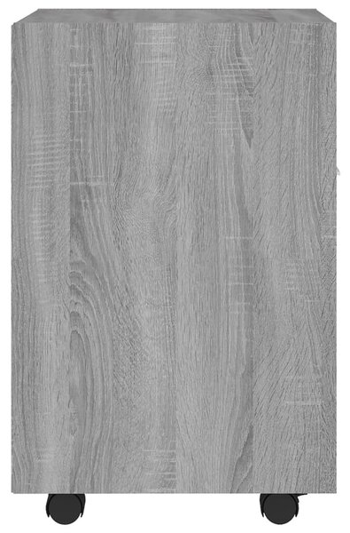 Szürke sonoma színű fa kisszekrény kerekekkel 33 x 38 x 60 cm