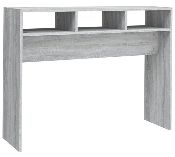 Szürke sonoma színű szerelt fa tálalóasztal 105 x 30 x 80 cm