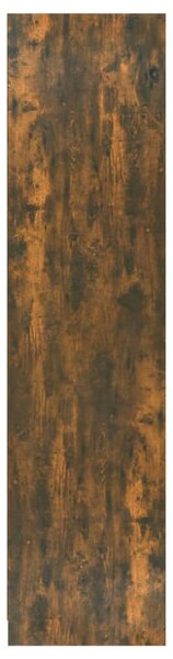 Füstös tölgy színű szerelt fa szekrény fiókokkal 50x50x200 cm