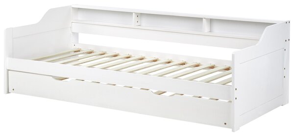 Kihúzható heverő Fenyő EDERN 90 x 200 cm Fehér