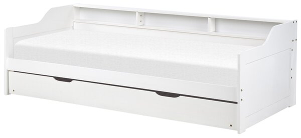 Kihúzható heverő Fenyő EDERN 90 x 200 cm Fehér