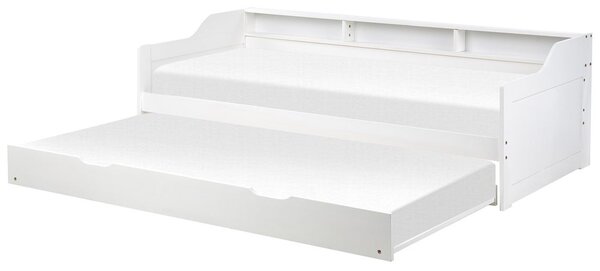 Kihúzható heverő Fenyő EDERN 90 x 200 cm Fehér