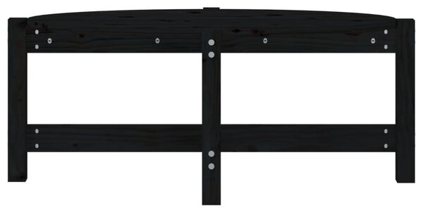 Fekete tömör fenyőfa dohányzóasztal 87 x 48 x 35 cm