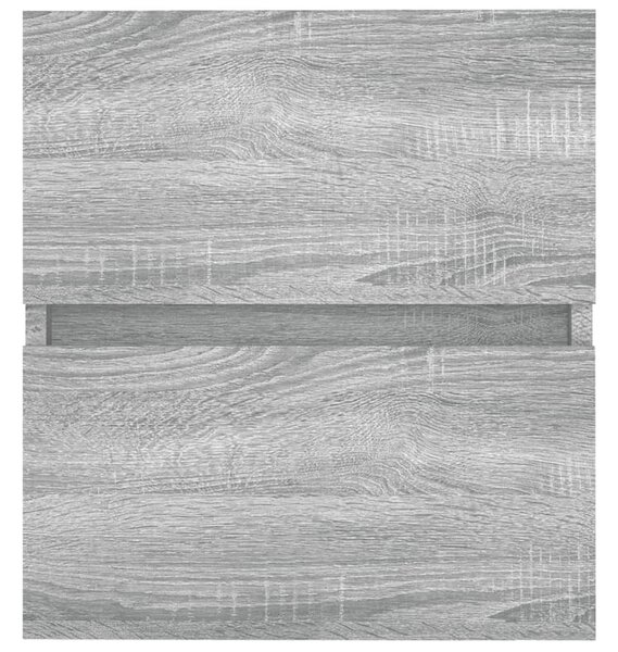 Szürke sonoma színű szerelt fa éjjeliszekrény 41x38,5x45 cm