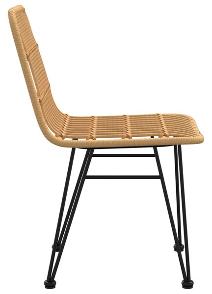 2 db polietilén rattan kerti szék 48 x 62 x 84 cm