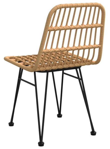 2 db polietilén rattan kerti szék 48 x 62 x 84 cm