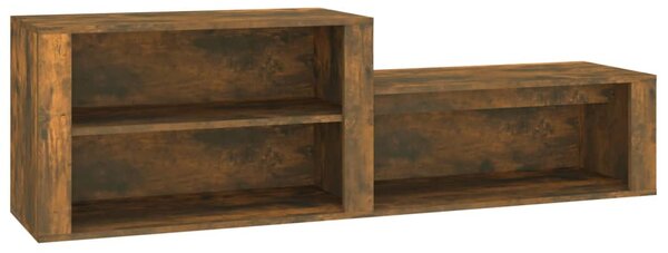 Füstös tölgy színű szerelt fa cipősszekrény 150x35x45 cm