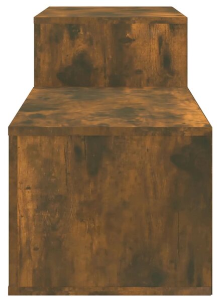 Füstös tölgy színű szerelt fa cipősszekrény 150x35x45 cm