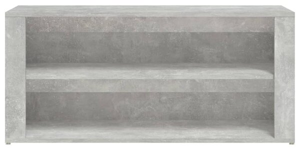 Betonszürke szerelt fa cipőtartó 100x35x45 cm