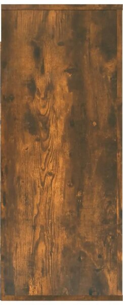 Füstös tölgy színű szerelt fa fali szekrény 80x33x80 cm