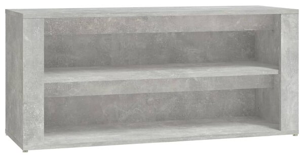 Betonszürke szerelt fa cipőtartó 100x35x45 cm