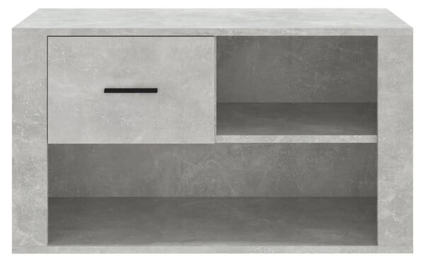 Betonszürke szerelt fa cipőszekrény 80x35x45 cm