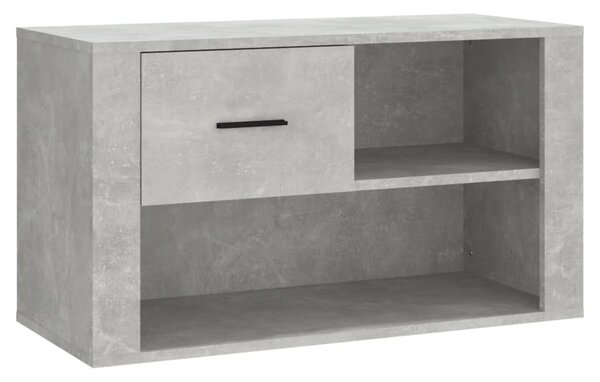 Betonszürke szerelt fa cipőszekrény 80x35x45 cm