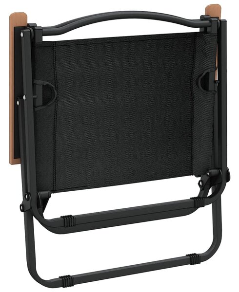 2 db fekete oxford szövet camping szék 54 x 43 x 59 cm