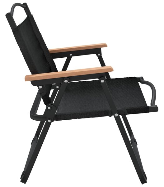 2 db fekete oxford szövet camping szék 54 x 43 x 59 cm
