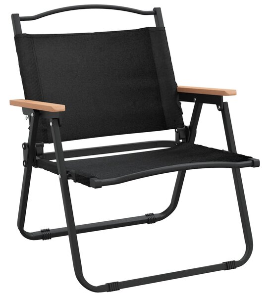 2 db fekete oxford szövet camping szék 54 x 43 x 59 cm