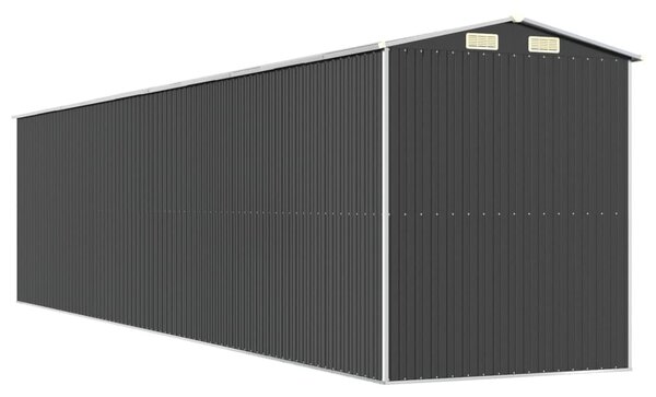 Antracitszürke horganyzott acél kerti fészer 192 x 855 x 223 cm