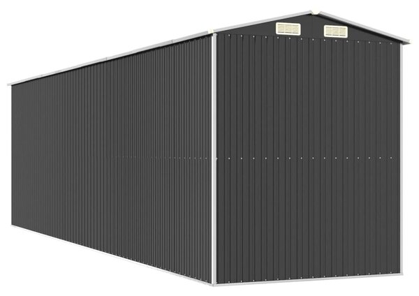 Antracitszürke horganyzott acél kerti fészer 192 x 689 x 223 cm