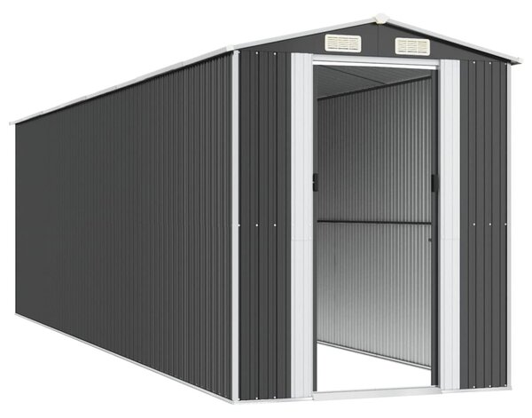 Antracitszürke horganyzott acél kerti fészer 192 x 689 x 223 cm