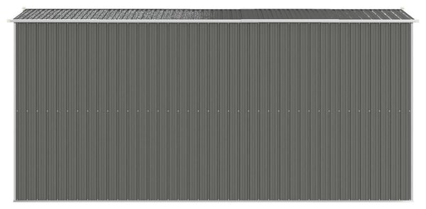 Világosszürke horganyzott acél kerti fészer 192 x 440 x 223 cm