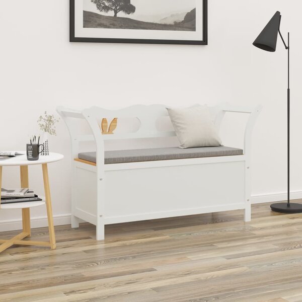 Fehér tömör fenyőfa pad 107 x 45 x 75,5 cm
