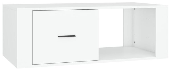 Fehér szerelt fa dohányzóasztal 100x50,5x35 cm