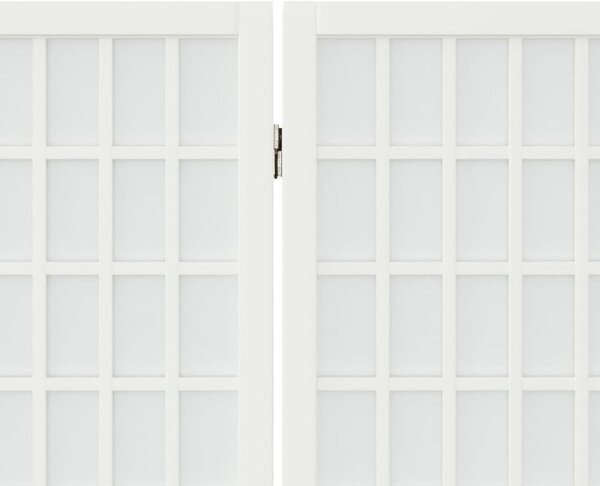 6-paneles fehér japán stílusú összecsukható paraván 240x170 cm