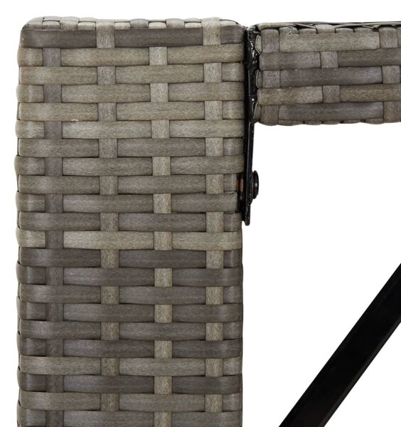 5 részes szürke polyrattan kerti bárszett párnákkal
