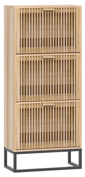 Szerelt fa cipőszekrény 52 x 25 x 120 cm