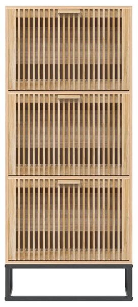 Szerelt fa cipőszekrény 52 x 25 x 120 cm