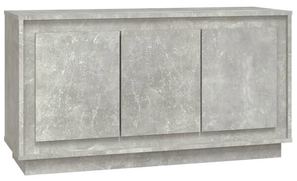 Betonszürke szerelt fa tálalószekrény 102 x 35 x 55 cm