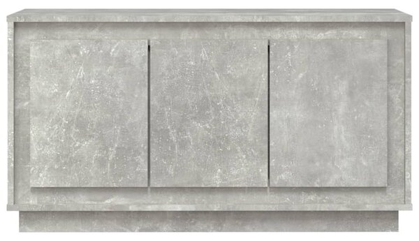 Betonszürke szerelt fa tálalószekrény 102 x 35 x 55 cm