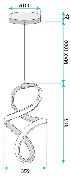LED függőlámpa G074-1CP Gold