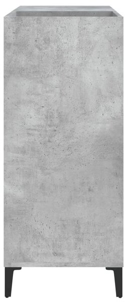 Betonszürke szerelt fa hanglemezszekrény 84,5 x 38 x 89 cm