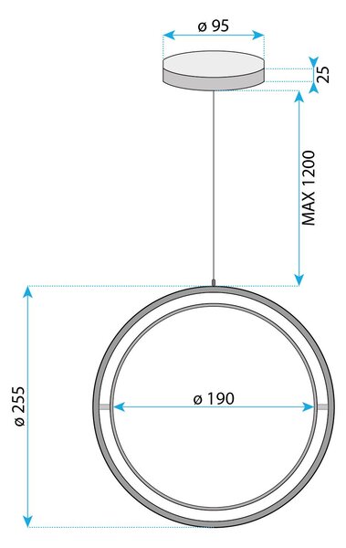 LED függőlámpa APP1791-CP Gold Brush