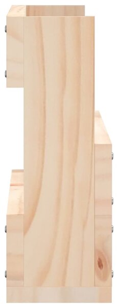 2 db tömör fenyőfa fali cipőtartó 59 x 9 x 23 cm