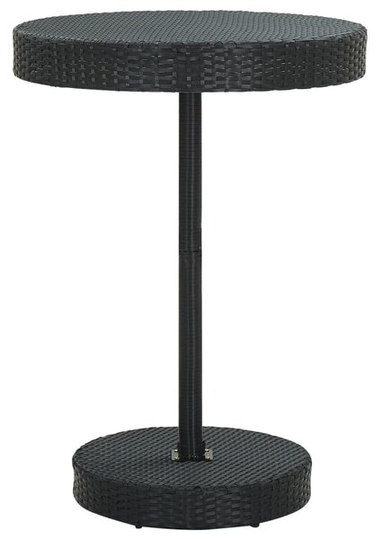5 részes fekete polyrattan kerti bárszett