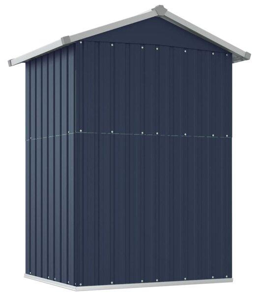 Antracitszürke horganyzott acél kerti fészer 126x97,5x177 cm